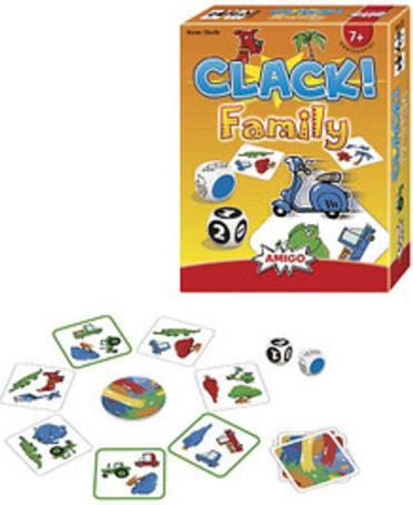 Produktbild Amigo Clack! Family, d ab 7 Jahren, 2-4 Spieler, Kartenspiel für die Familie (Deutsch, Englisch, Französisch, Italienisch, 2 - 4 Spieler)