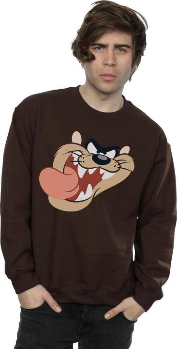 Actual product image Looney Tunes Mens Tasmanian Devil Face Sweatshirt (L)