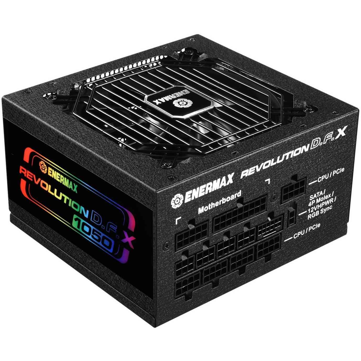 Enermax Revolution D.F. X ARGB ATX3.0 PCI-e 5.0 Gaming PC Netzteil 1050W 80Plus Gold Vollmodular 2X (1050 W), PC Netztei...
