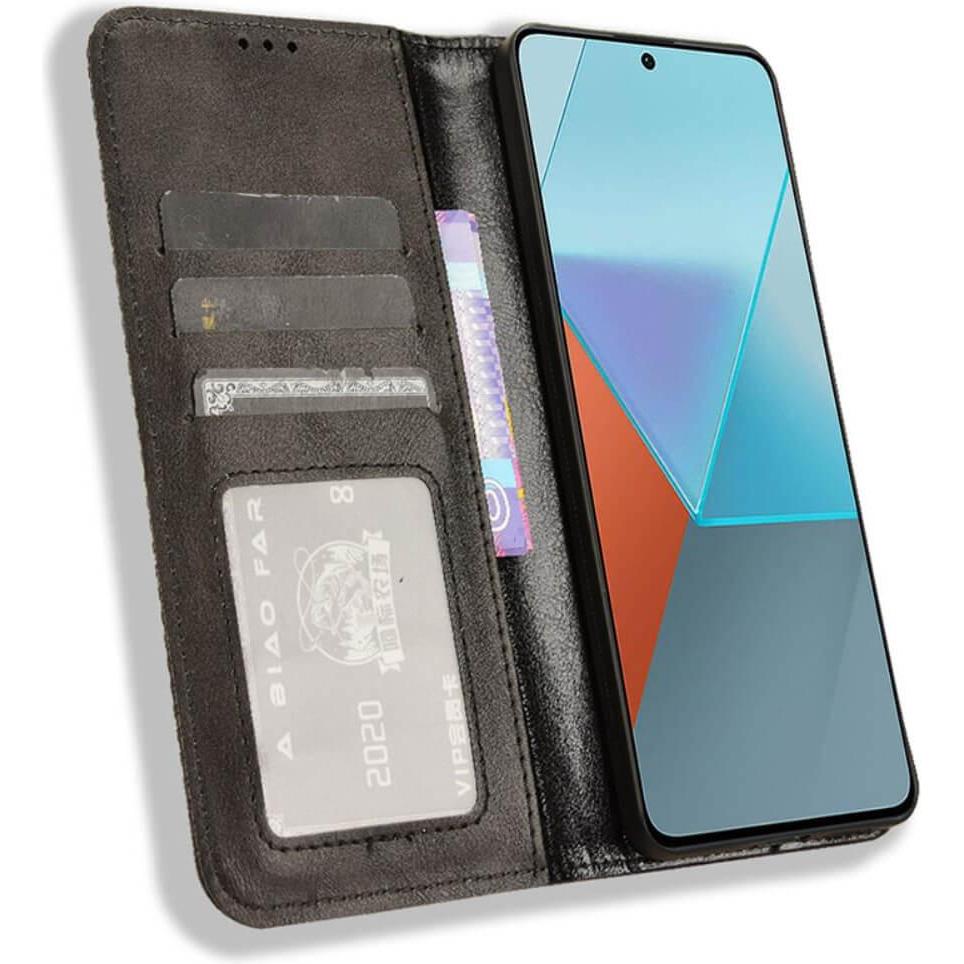 Thumbnail - Cover-Discount Xiaomi Redmi Note 13 Pro - Stand Flip Case Hülle schwarz (Xiaomi Redmi Note 13 Pro 5G, Xiaomi Poco X6), S...