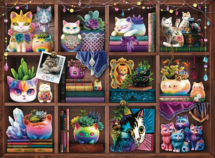 Produktbild Ravensburger Puzzle Cubby Cats And Succulents, 500 Teile. (500 Teile)