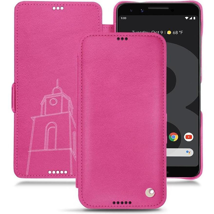 Thumbnail - Noreve Lederschutzhülle horizontal (Google Pixel 3 XL), Smartphone Hülle, Rosa