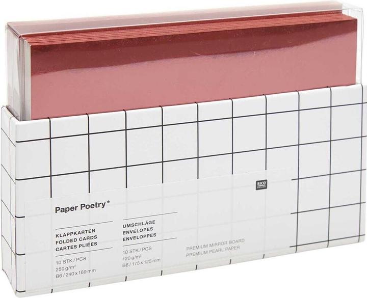 Actual product image Rico Design Mirror cardboard/mother-of-pearl red.300463 (20 x)