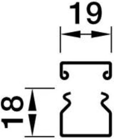 Actual product image Hager Sheet steel installation trunking, 18 x 19 x 2000 mm, galvanised (200 cm)