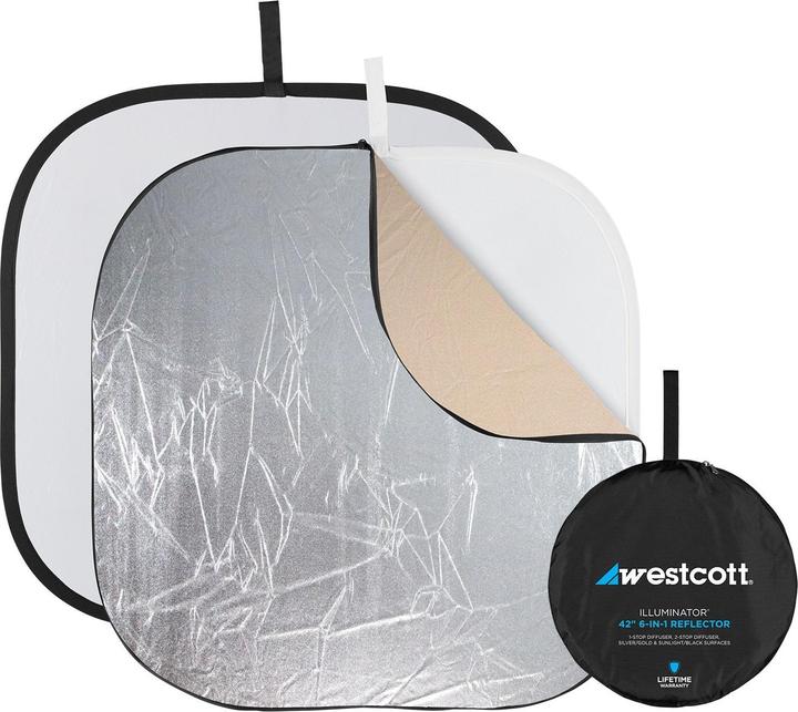 Productafbeelding Westcott Inklapbare reflector 6-in-1 kit (Inklapbare reflector, 106.68 cm)