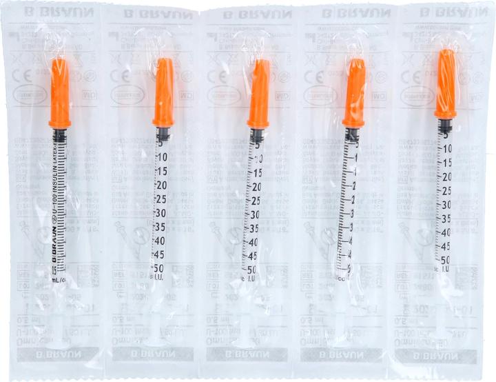 Image du produit B.Braun Insulin 50 0.5ml 0.3x8mm G30 einz (Seringue d'insuline)