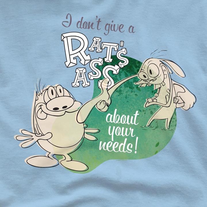 Actual product image Ren & Stimpy Mens I Don't Care About Your Needs! T-Shirt (M)
