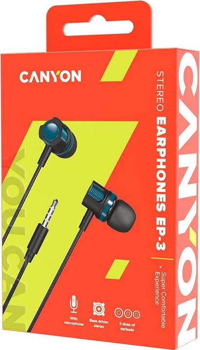 Produktbild Canyon CNE-CEP3G headphones/headset Wired Calls/Music Green (17520 h, Kabelgebunden)