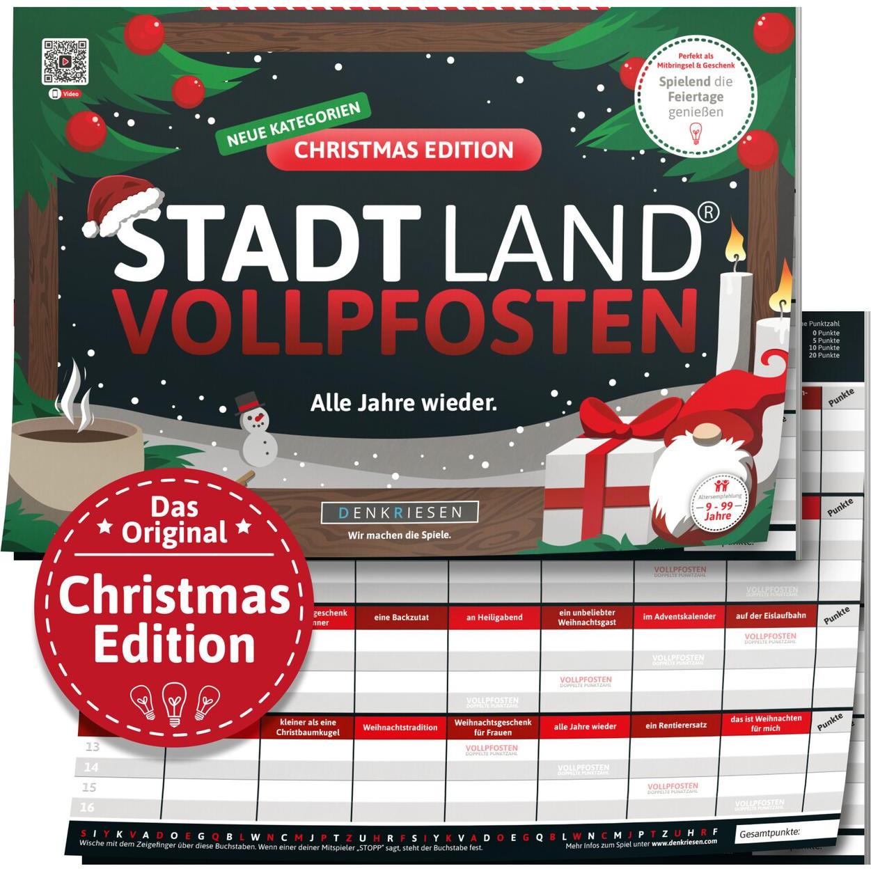 Denkriesen Stadt Land Vollpfosten Christmas Edition (Deutsch) (SL2012)