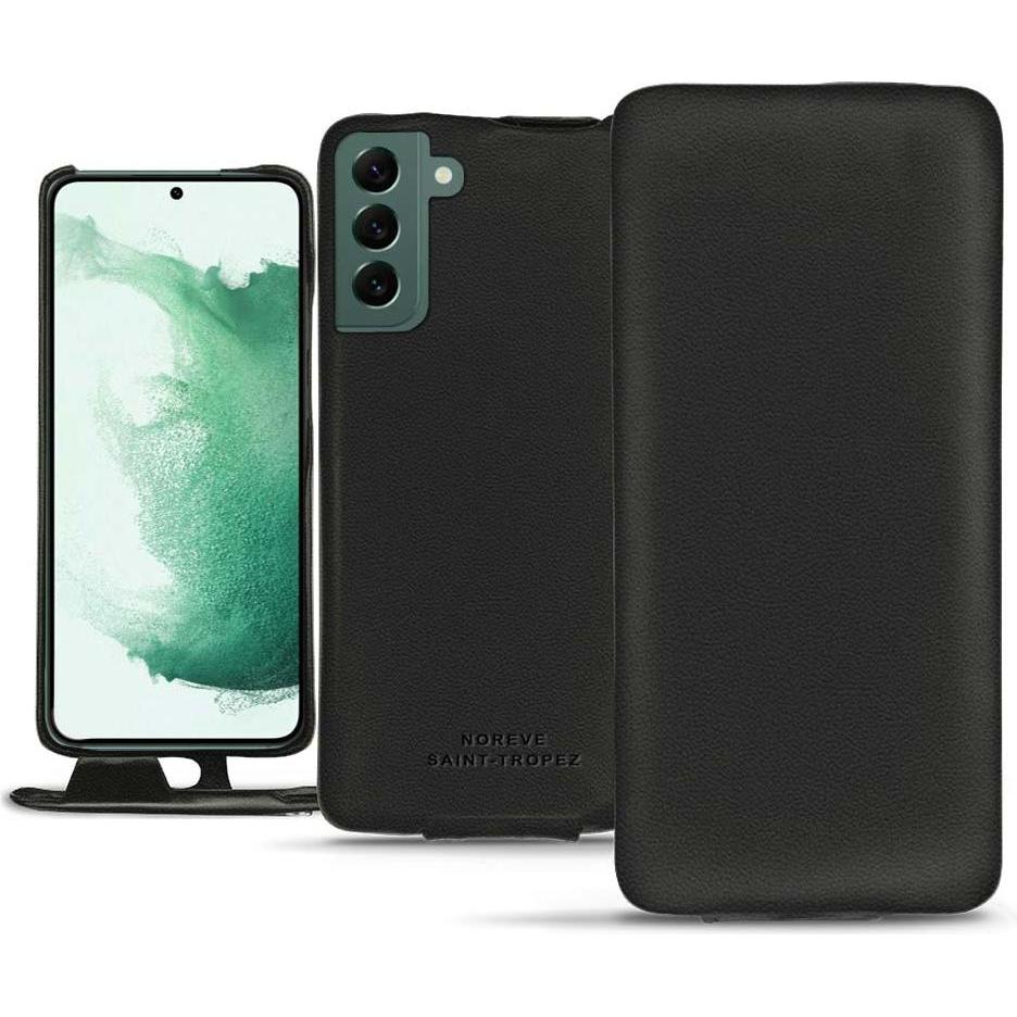 Noreve Lederschutzhülle vertikal (Samsung Galaxy S22+ 5G), Smartphone Hülle, Schwarz