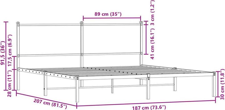 Immagine prodotto vidaXL Letto senza materasso (193 x 203 cm)