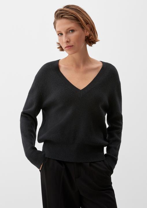 Produktbild s.Oliver Strickpullover Pullover mit V-Ausschnitt (36)
