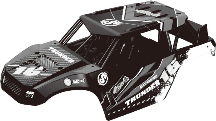 Produktbild Absima Karosserie mit Überrollkäfig Rot, 1:18