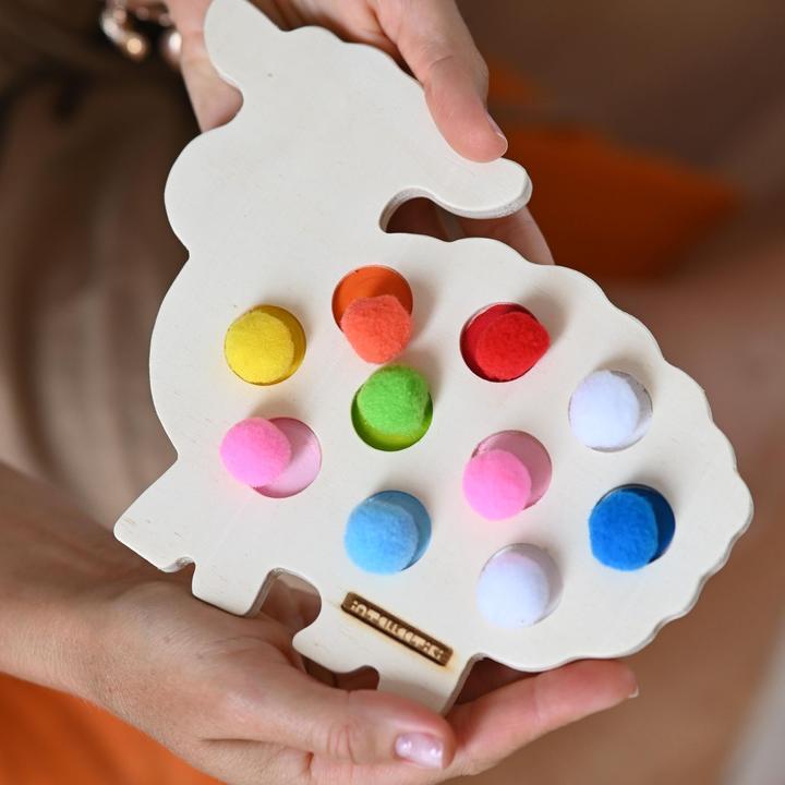 Produktbild Intellectiki Steckspiel Baby-Lamm mit Filz