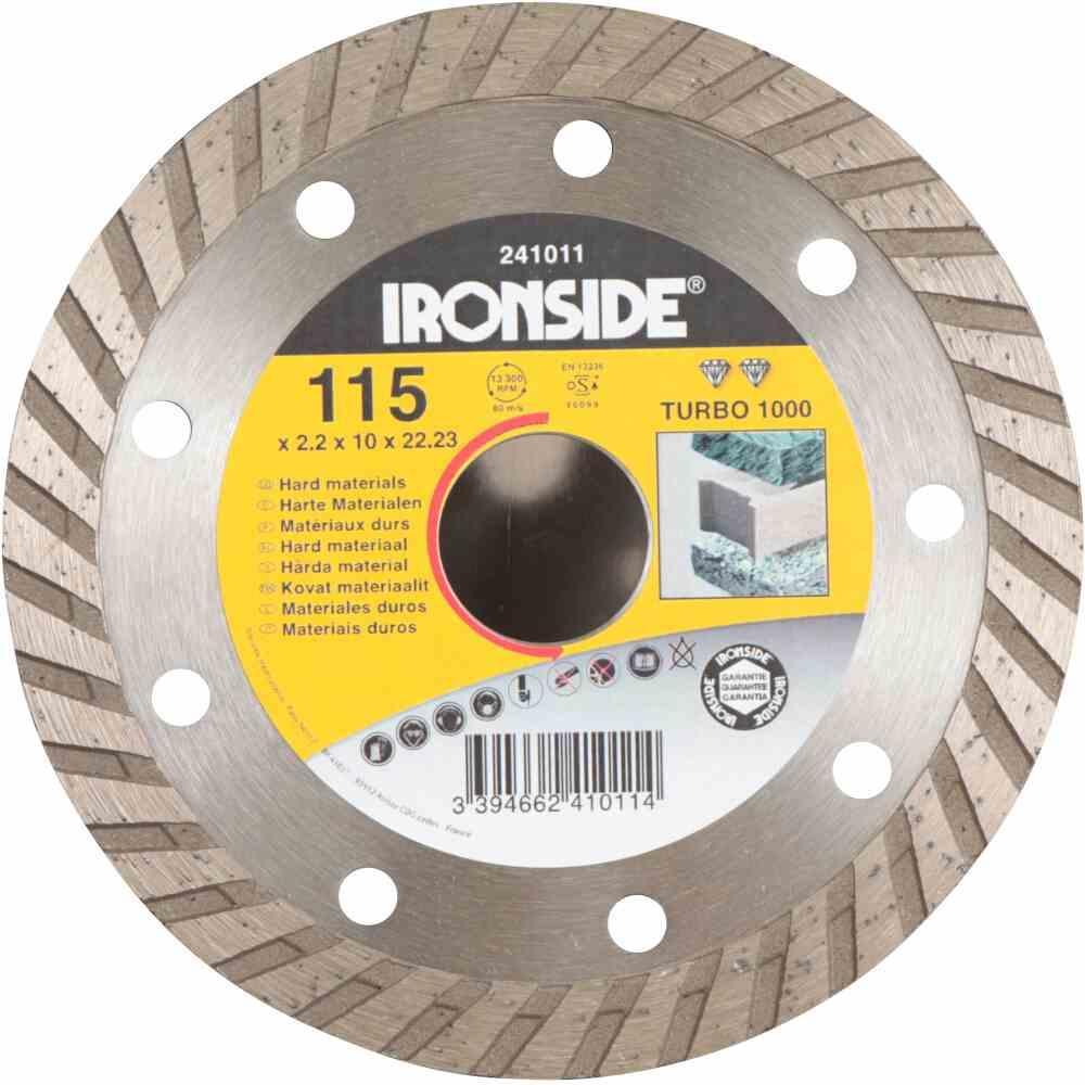 Ironside, Sägeblatt, Diamant-Trennscheiben Turbo 1000, Rand geschl. 115mm 2,2/6mm