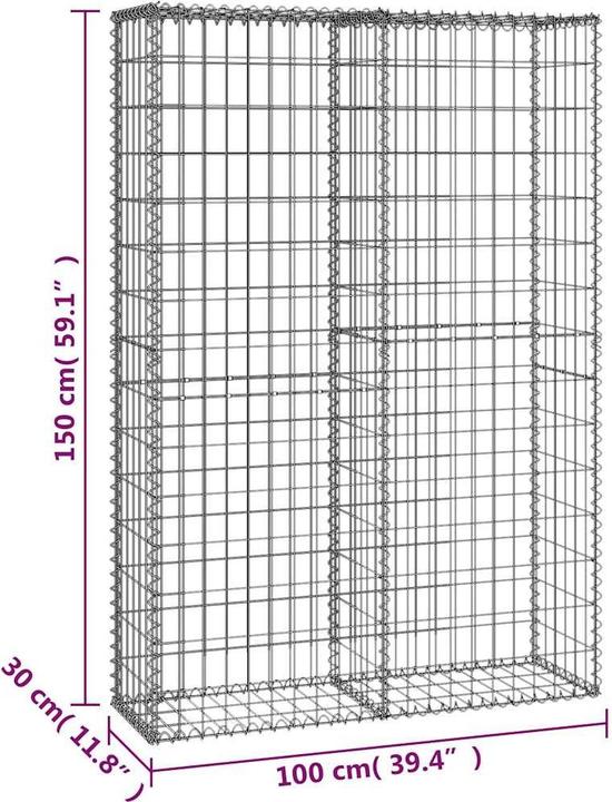 Actual product image vidaXL Gabionenkorb
