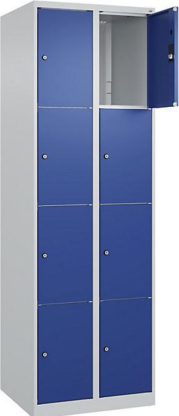 Actual product image C+P CP Classic Plus locker cabinet gentian blue, light grey 080000-204 S10003, 8 lockers 60.0 x 5 (60 cm, 185 cm)