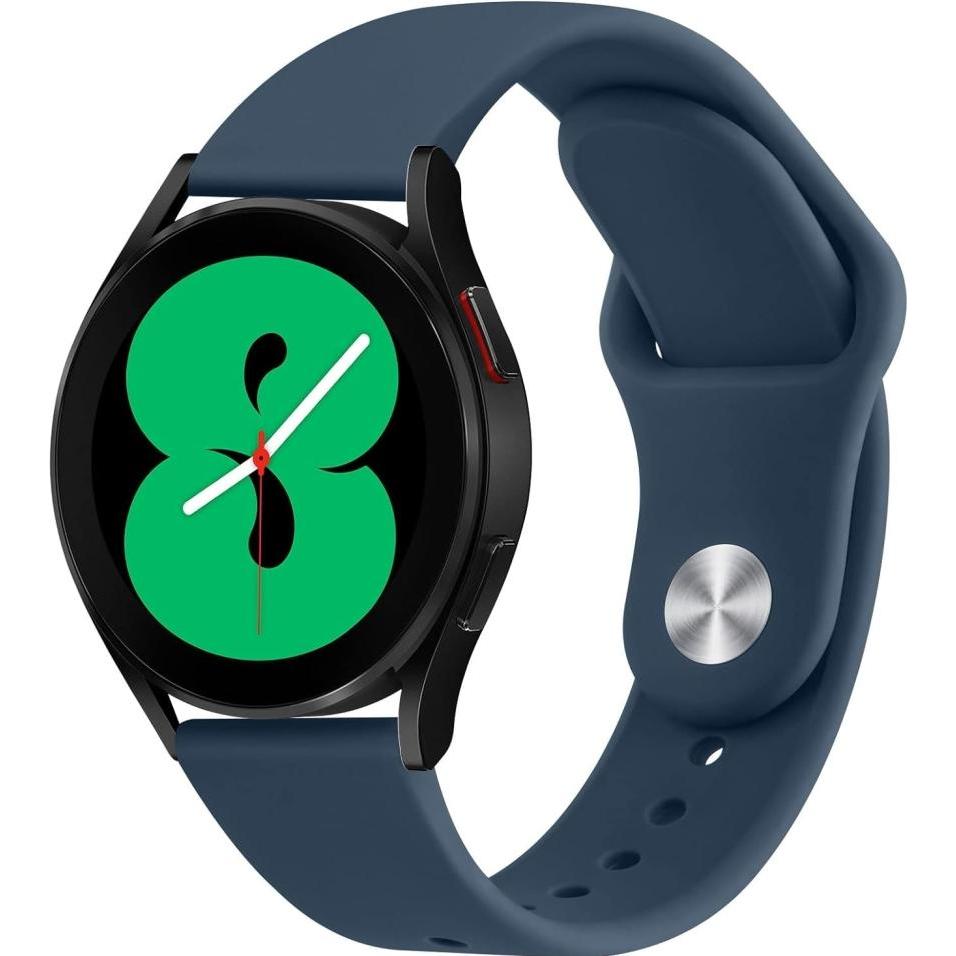 Screenguard Silicone Strap Sportarmband (Silikon, Galaxy Watch4 40 mm), Uhrenarmband, Blau