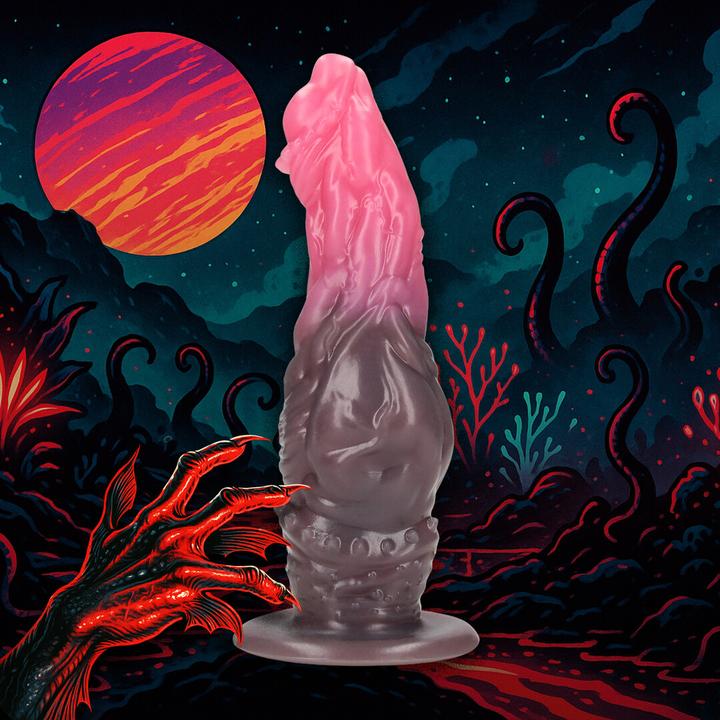 Produktbild Ouch! Hellspawn - Silicone Dildo - Red/Black