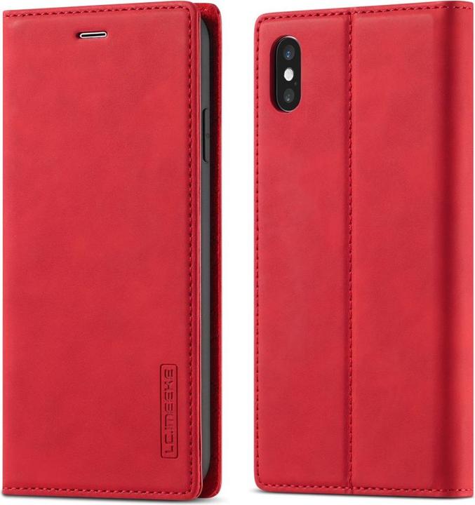 Image du produit Cover-Discount iPhone Xs / X - Stand Flip Case Cover rouge (Apple iPhone XS)