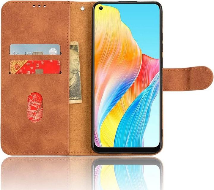 Actual product image Cover-Discount OPPO A58 4G - Leather case cover brown (Oppo A58 4G)