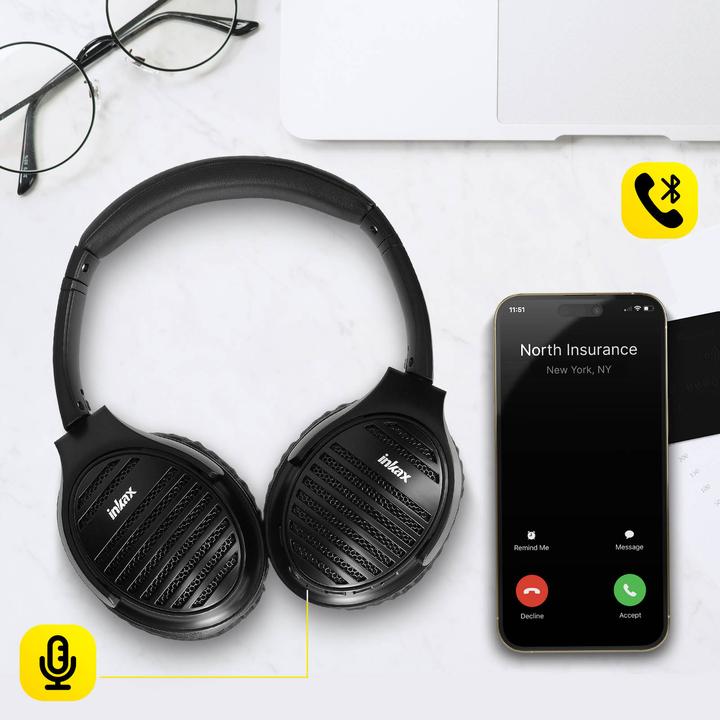 Actual product image Inkax HP-07 Bluetooth Headset (No noise cancellation, Wireless)