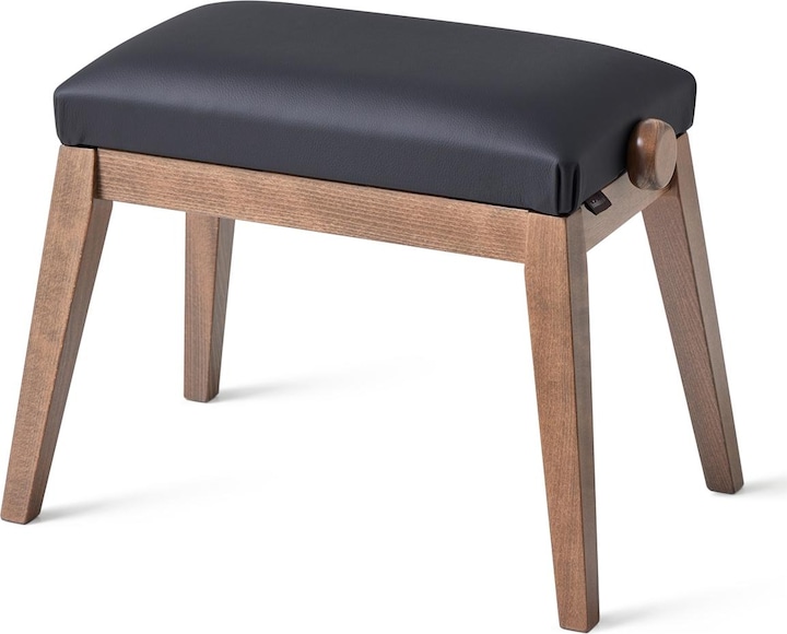 Image du produit K&M 13940 Banc de piano | Banc en noyer, assise en vinyle noir (Banc de piano)