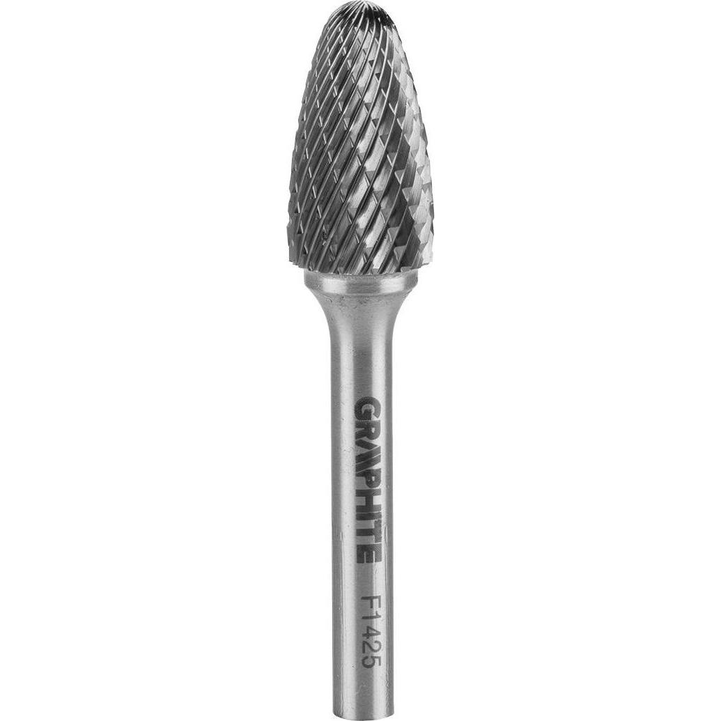 Thumbnail - Graphite, Fräser, TCM-Metallschneider, Typ F (Spitze abgerundet), 14 x 25 mm, Schaft 6 x 45 mm
