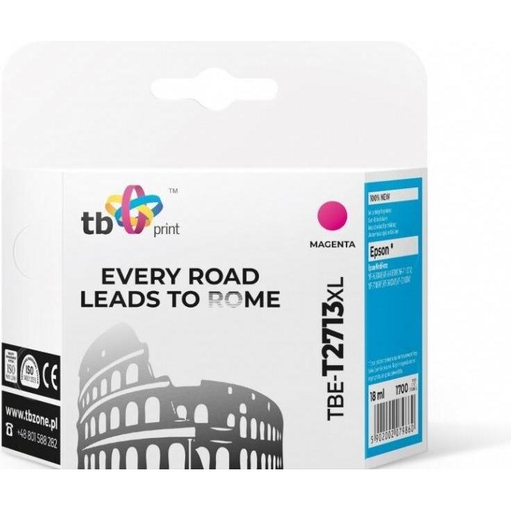 Print, Cartucce, Tusz do Epson WF-3620 TBE-T2713XL magenta 100% nowy