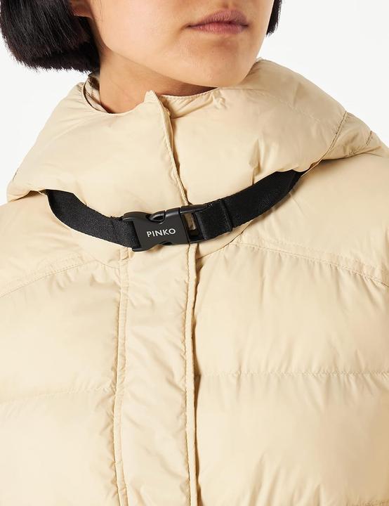 Actual product image Pinko Hypothetical Quilted Linen Down Jacket (XS)