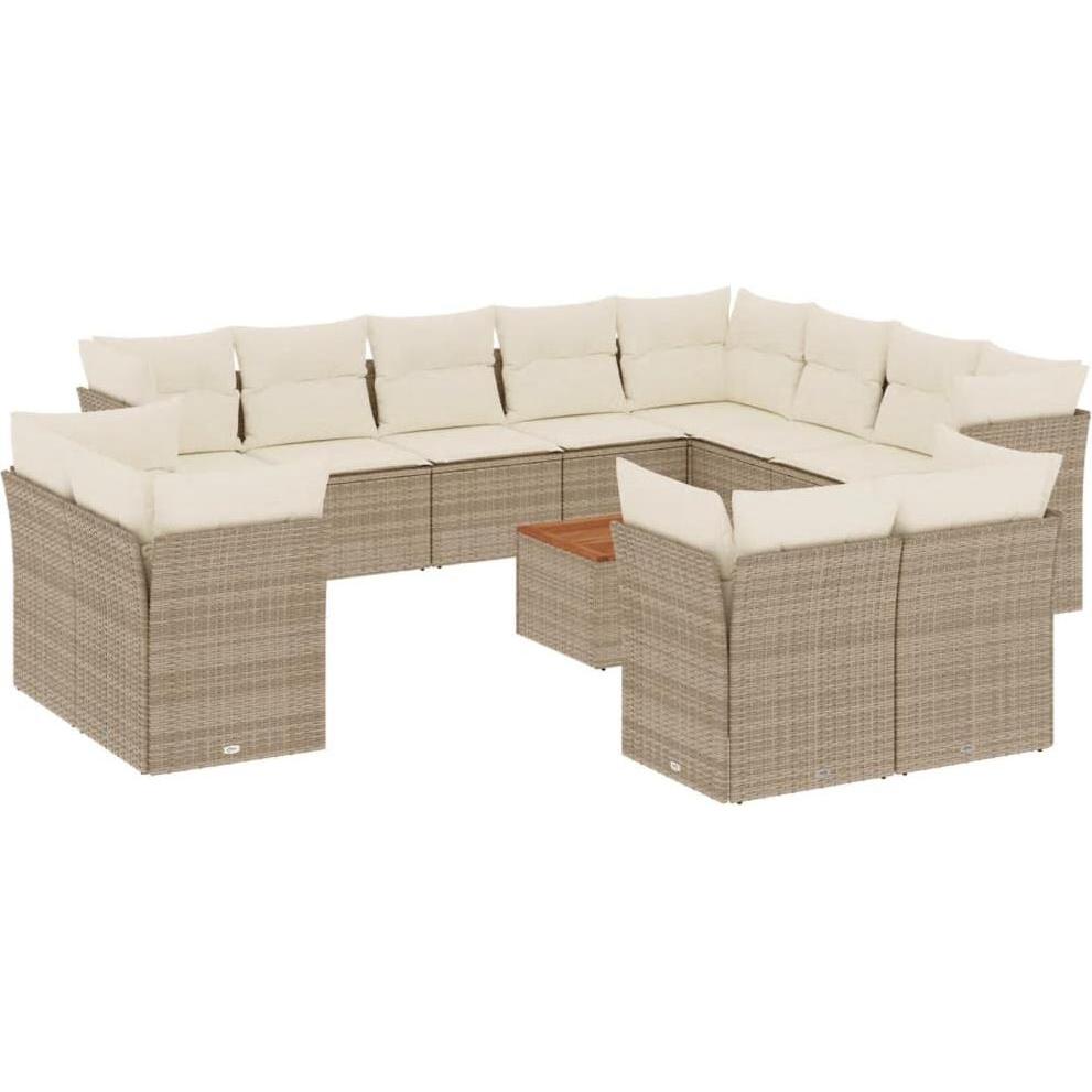 VidaXL, Gartenlounge, 10-tlg. Garten-Lounge-Set mit Kissen