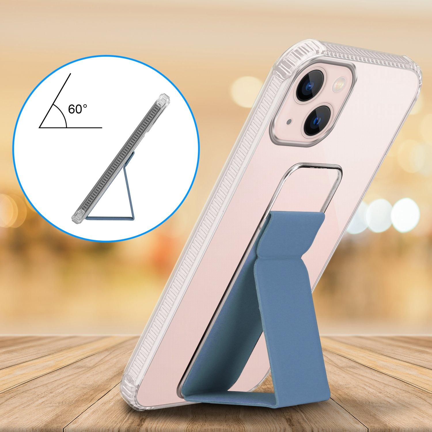 Thumbnail - Cadorabo Hülle für Apple iPhone 13 im TPU mit Halterung LM167 Style (Apple iPhone 13), Smartphone Hülle, Blau