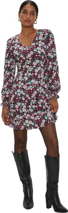 Immagine prodotto Dorothy Perkins Donna/Ladies Mini abito floreale con scollo a V e maniche lunghe (42)