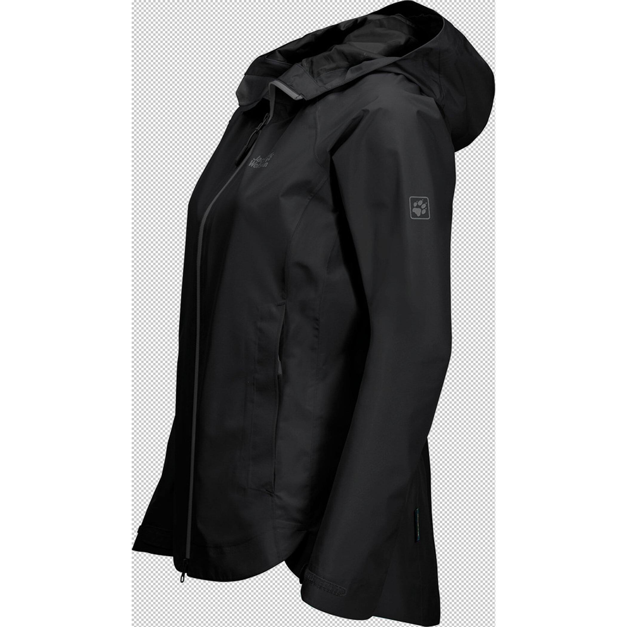 Thumbnail - Jack Wolfskin, Damen, Jacke, Scenic Trail Hardshell Texapore Ecosphere Jacke (S), Schwarz, S