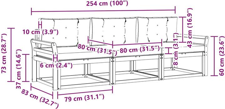 Produktbild vidaXL Outdoor-Sofagarnitur
