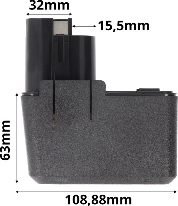 Produktbild AccuCell Akku Bosch 2607335073, 2607335033 GSR7.2 VPE-2 (7.2 V)