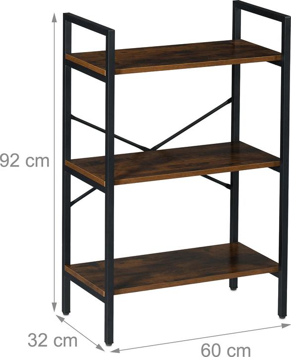 Produktbild Relaxdays Bücherregal Industrial Style (60 x 32 x 92 cm)