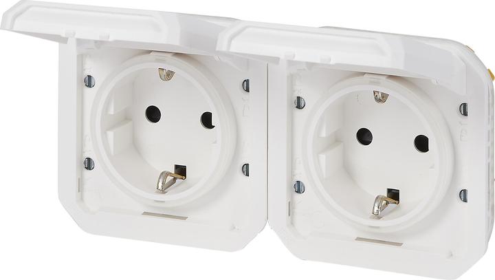 Legrand PLEXO New Einsatz 2fach vorverdrah SSDO horizontal, SL, EB, IP44 IK08, Ultraweiss, 069675L