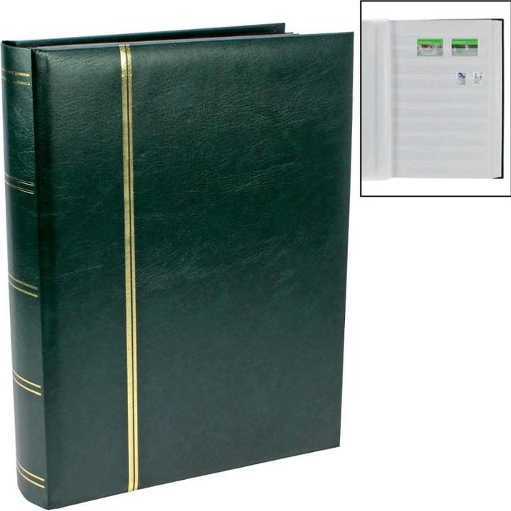Actual product image Safe green stockbook with 48 white pages