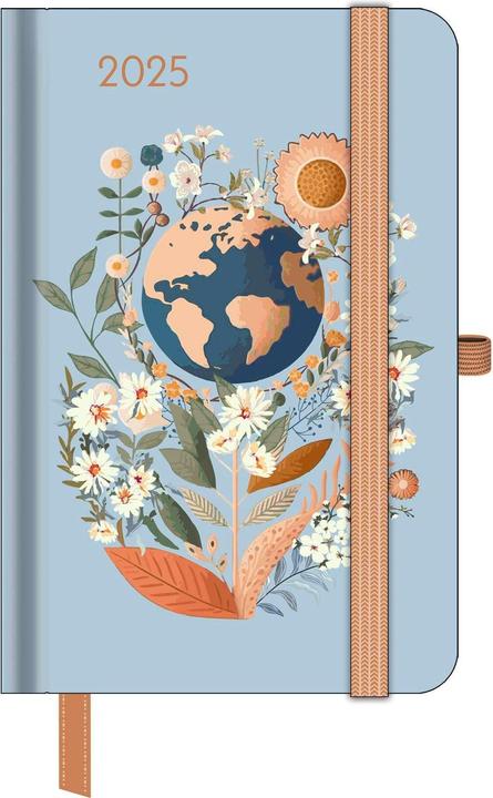 Actual product image Greenline Diary Green Vibes 2025 Pocket Calendar, 10x15cm, Calendar in stylish design (10 x 15 cm, 1 week / 2 pages)