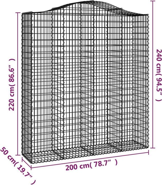 Produktbild vidaXL Gabionenkorb