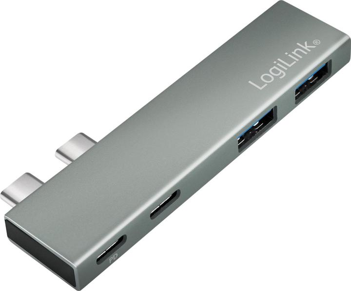 Immagine prodotto LogiLink Docking station USB 3.2 Gen2x2, 4 porte, PD, argento (USB-C, 4 porte)