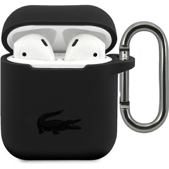 Thumbnail - Lacoste Liquid Silicone Case (Ladecase Hülle), Kopfhörertasche + Schutzhülle, Schwarz