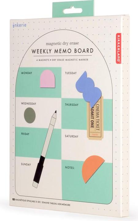 Actual product image Kikkerland Magnetic Memo Board Green (Magnet board, 24.5 x 18.5 cm)