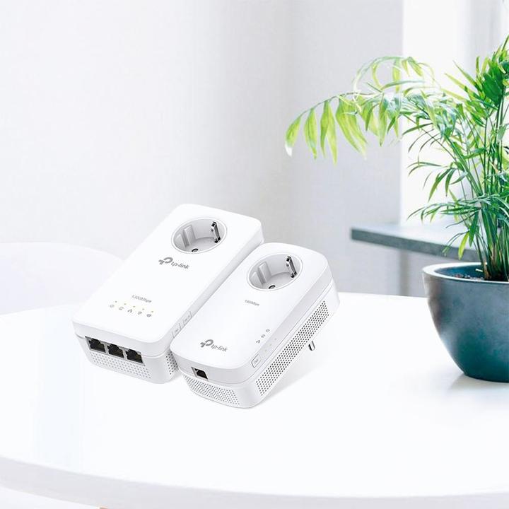 Produktbild TP-Link AV1200 GigabitPowerline ac WLAN KIT mit Frontsteckdose bis zu 1200Mbit/s Powerline Datenrate Line... (1200 Mbit/s)