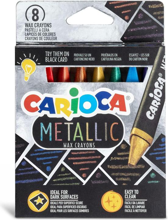 Actual product image Carioca Wax Crayon Metallic E-8 Multicolored (8 x)