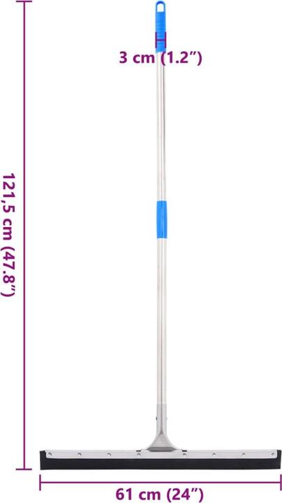 Actual product image VidaXL Floor squeegee with handle and rubber (1 pcs.)