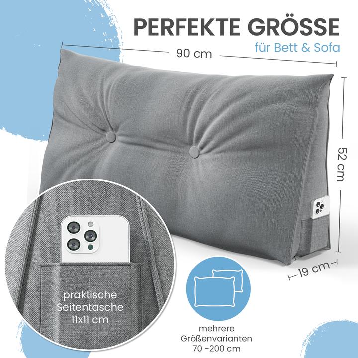 Actual product image Aktivshop Bed and back support cushions (90 x 20 x 50 cm)