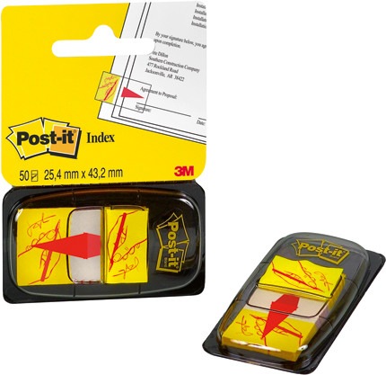 Produktbild Post-it Index Unterschrift (25 x 43 mm)