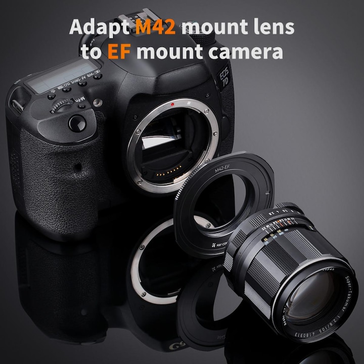 Produktbild K&F Concept M10135 High Precision Lens Adapter Mount, M42-EOS